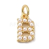 Rack Plating Brass with ABS Plastic Imitation Pearl Charms KK-B092-30B-G-1