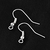 Earring Jewelry Findings Iron Silver Color Plated Earring Hooks X-E135-S-2