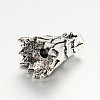 Tibetan Style Alloy Animal 3D Dragon Head Beads PALLOY-A063-04AS-2