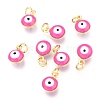 Brass Enamel Charms KK-B024-02G-B-1