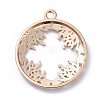 Zinc Alloy Open Back Bezel Pendants PALLOY-E577-20KCG-2