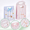 24Pcs 4 Colors Flower Print Paper Gift Tote Bags with Ribbon Bowknot Design ABAG-GO0001-03B-3