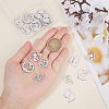 SUNNYCLUE 20Pcs 5 Style Mother's Day 304 Stainless Steel Pendants STAS-SC0004-09-3