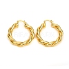 Brass Hoop Earrings EJEW-F250-04-G-1