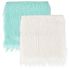 2Pcs 2 Colors Square Acrylic Fibers Carpet Mat AJEW-CN0003-11A-1