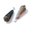 Natural Indian Agate Pointed Pendants G-I314-02P-19-3