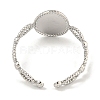 Non-Tarnish 304 Stainless Steel Ovsl Cuff Ring Components RJEW-A043-05P-3