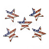American Flag Theme Single Face Printed Aspen Wood Pendants WOOD-G014-13-1