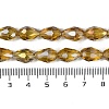 Transparent Electroplate Glass Beads Strands X-EGLA-N013-T10mm-B08-4