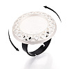 Adjustable Alloy & Iron Bezel Cup Ring Base with Rotatable Tray MAK-T012-05S-4