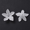 5-Petal Transparent Acrylic Bead Caps OACR-A017-15-2