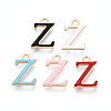 Rack Plating Alloy Enamel Pendants ENAM-T024-53Z-G-1