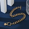 Ion Plating(IP) 304 Stainless Steel Curb Chain Bracelets BJEW-P237-04G-4