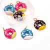6Pcs 3 Colors Brass Enamel Pendants KK-LS0001-31-3