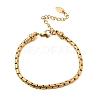 304 Stainless Steel Boston Link Chains Bracelets for Women BJEW-A158-02F-G-4