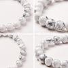 SUNNYCLUE Natural Howlite Round Beads Stretch Bracelets BJEW-PH0001-8mm-08-4