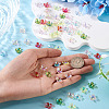 42Pcs 7 Colors Electroplate Acrylic Bead Caps OACR-TA0014-43-6