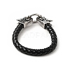 Leather Braided Round Cord Bracelet BJEW-E009-06AS-2