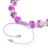 Adjustable Drawbench & Baking Paint Glass Round Braided Bead Bracelets for Women Men BJEW-JB13587-6