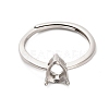 Rhodium Plated 925 Sterling Silver Adjustable Solitaire Ring Settings STER-NH0016-01A-P-2