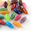 Oval Imitation Gemstone Acrylic Beads X-OACR-R031-M-1