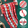 6Rolls 6 Styles Christmas Polyester Printed Ribbon OCOR-TA0003-43-5
