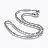 304 Stainless Steel Mesh Chain Necklaces NJEW-L167-03A-P-2