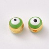 Alloy Enamel European Beads LS-ENAM-WH0047-14A-2