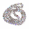 Electroplate Transparent Glass Beads Strands EGLA-N002-39-C05-2