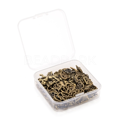 60Pcs 6 Style Tibetan Style Alloy Pendants FIND-LS0001-32AB-1