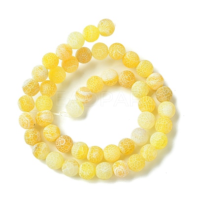 Natural Crackle Agate Beads Strands G-G055-8mm-6-1