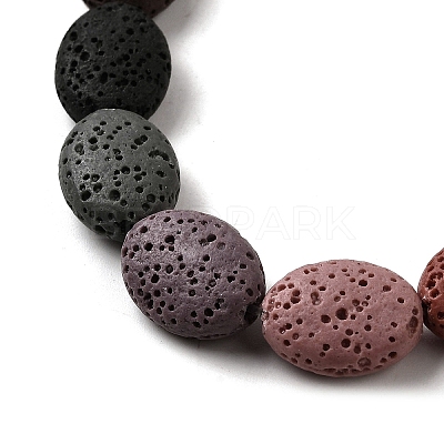 Dyed Natural Lava Rock Beads Strands G-A264-A02-01A-1