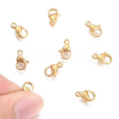 201 Stainless Steel Lobster Claw Clasps X-STAS-T040-PJ212-9-1