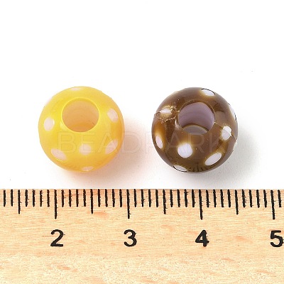 Opaque Acrylic European Beads OACR-D309-06-1