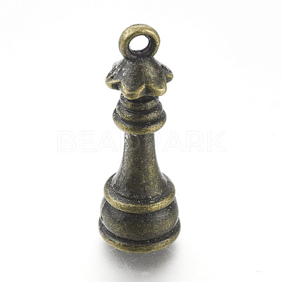 Alloy Chess Pendants PALLOY-H201-06AB-1