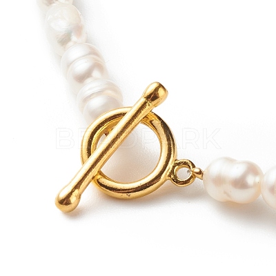 Grade A Natural Pearl Rice Beaded Necklace for Women NJEW-JN03958-1