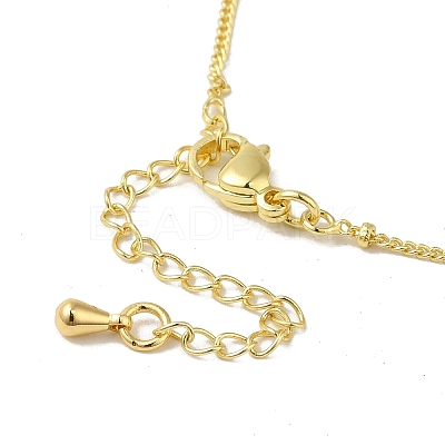 Brass Micro Pave Clear Cubic Zirconia Pendants Necklaces NJEW-K269-05G-04-1