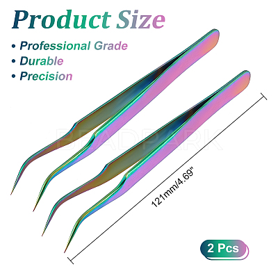 Stainless Steel Curved Tweezers TOOL-WH0155-01M-1