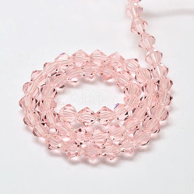 Imitate Austrian Crystal Bicone Glass Beads Strands GLAA-F029-4x4mm-15-1