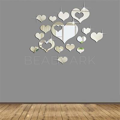 Acrylic Mirror Wall Stickers AJEW-WH0109-55-1