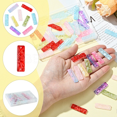 50Pcs Baking Paint Glass Pendants GLAA-FS0001-91-1