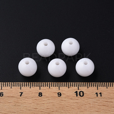 Opaque Acrylic Beads MACR-S370-C10mm-01-1
