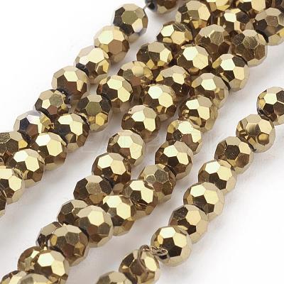 Electroplate Glass Bead Strands EGLA-R042-4mm-03-1