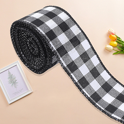 Imitation Burlap Ribbon DIY-WH20048-067B-1