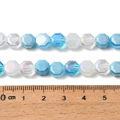Electroplated Glass Beads Strands EGLA-A048-01A-03-1