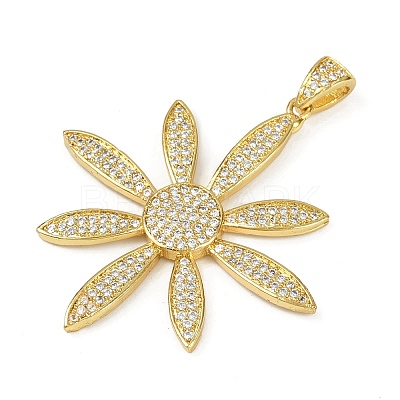 Brass Micro Pave Cubic Zirconia Pendants KK-M322-27G-1