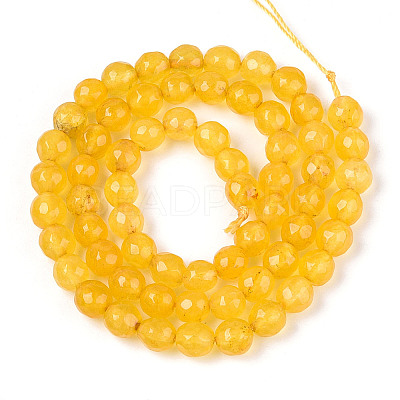Dyed Natural White Jade Beads Strands G-T139-6mm-60-07-1