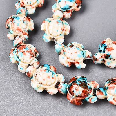 Synthetic Turquoise Dyed Beads Strands G-P507-05A-1-1