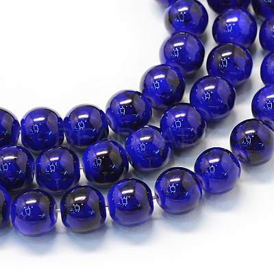 Baking Paint Glass Round Bead Strands LS-DGLA-Q019-8mm-71-1