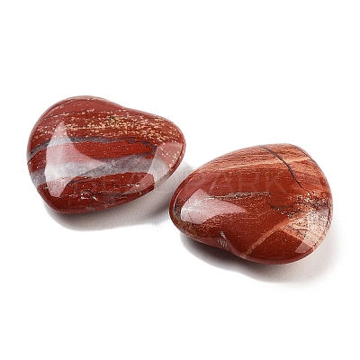 Heart Natural Red Jasper Palm Stones G-C134-06A-20-1